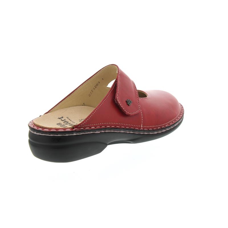 Finn Comfort STANFORD 2552-423147 Rouge | Sabots Orthopédiques avec Semelles Amovibles - Boutique du Cordonnier