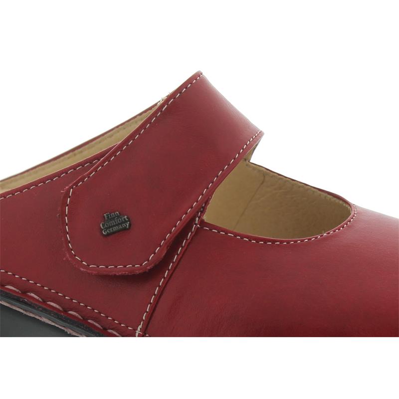 Finn Comfort STANFORD 2552-423147 Rouge | Sabots Orthopédiques avec Semelles Amovibles - Boutique du Cordonnier