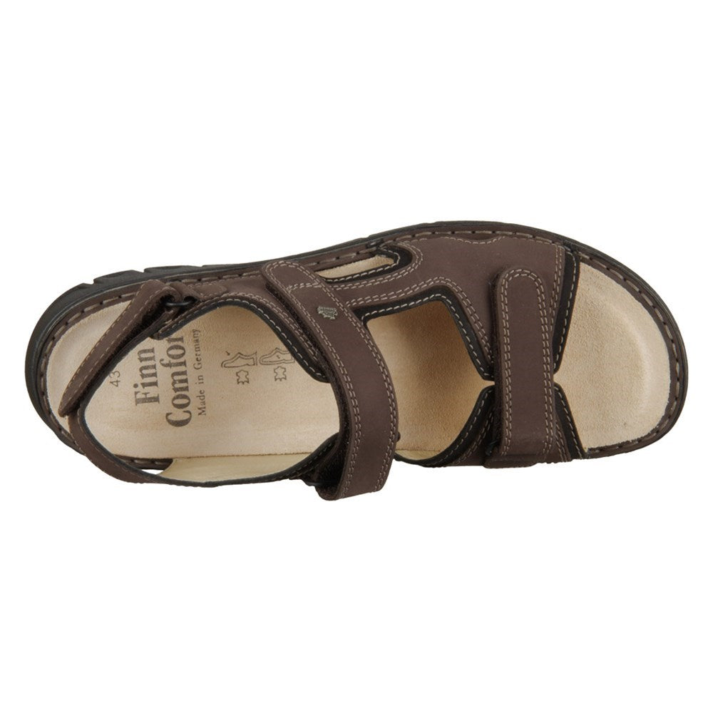 Finn Comfort WANAKA-S 81540-901762 Brun/Noir | Sandale Orthopédique avec Semelle Amovible - Boutique du Cordonnier