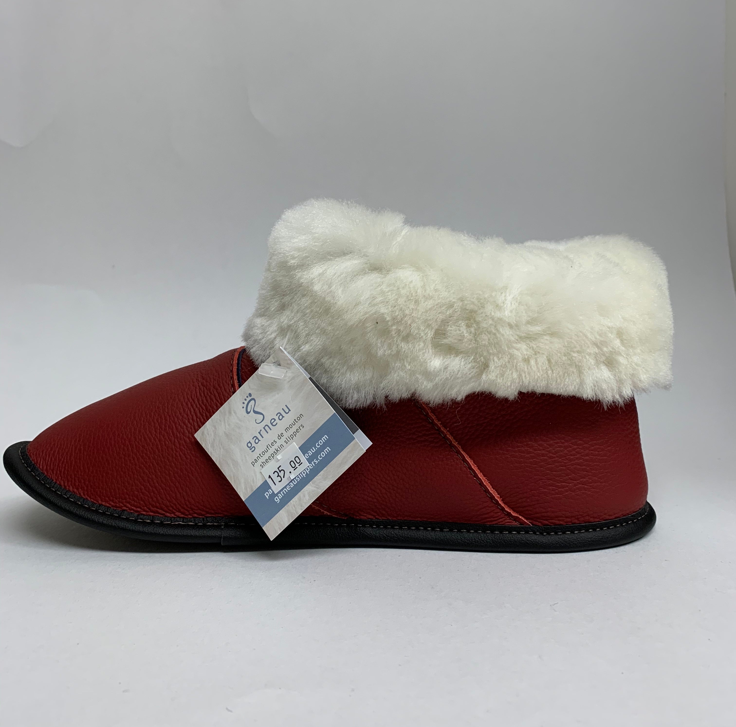 Pantoufles Garneau Bottine Souriante en Mouton en Cuir tons