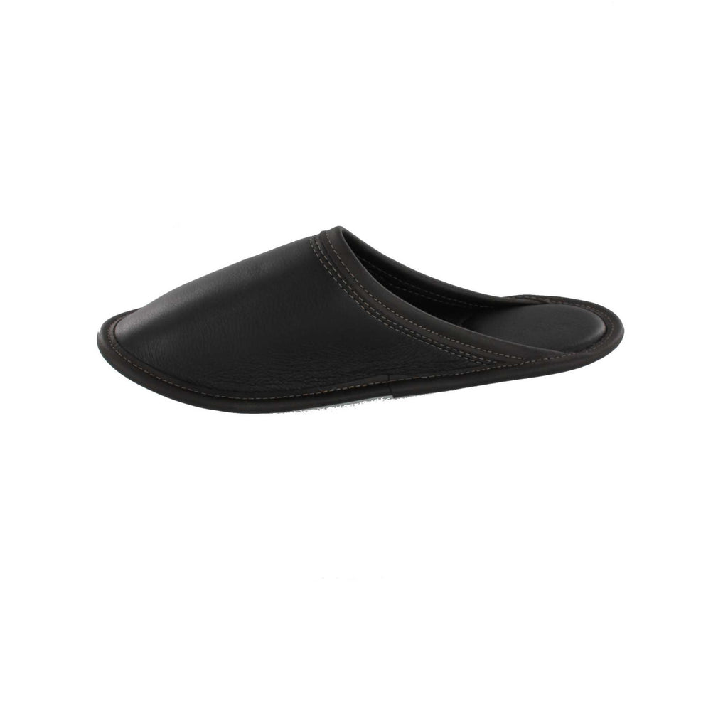 Pantoufles Garneau DE STYLE MULE TOUT CUIR Noir pour Hommes - Boutique du Cordonnier