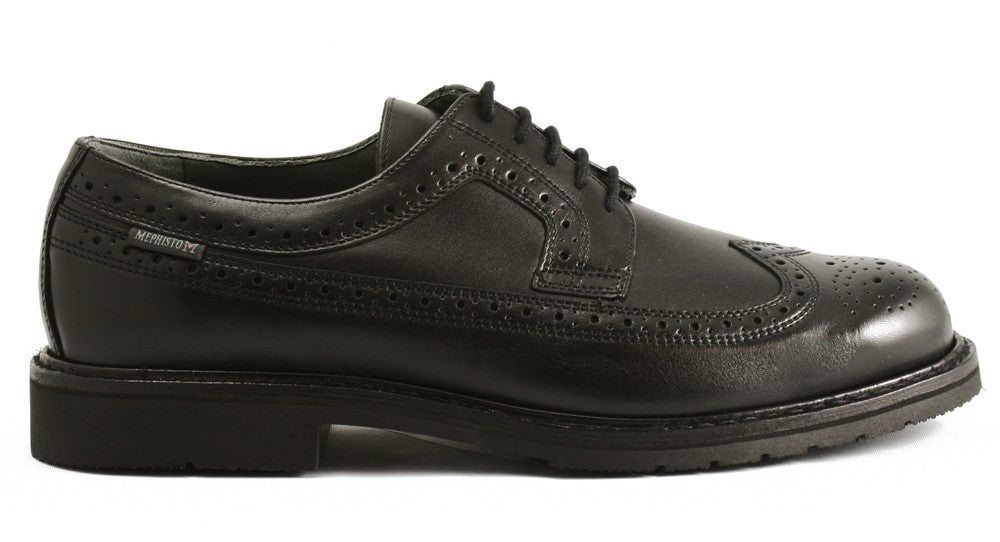 Mephisto MATTHEW Noir Chaussures Confortables à lacets pour hommes avec semelles amovibles Goodyear-Welt - Boutique du Cordonnier