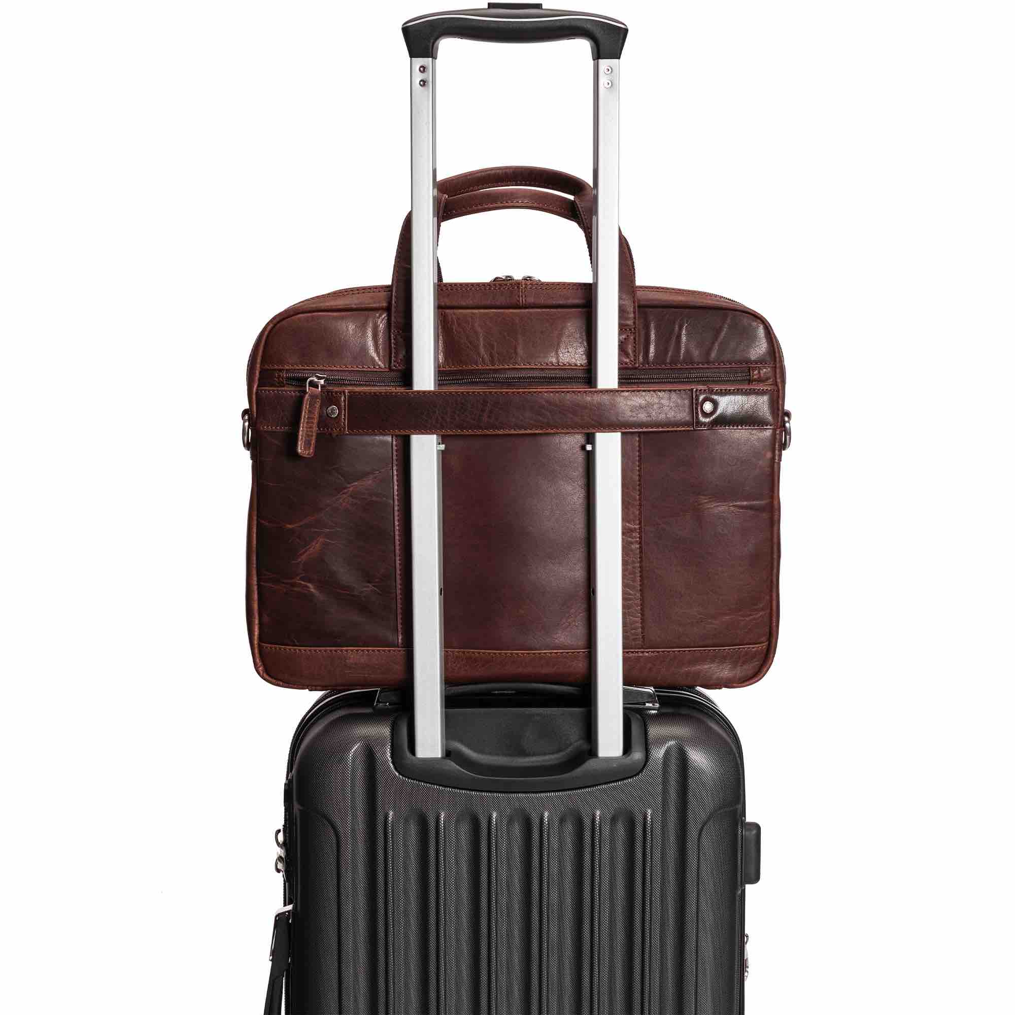 Mancini leather on sale briefcase