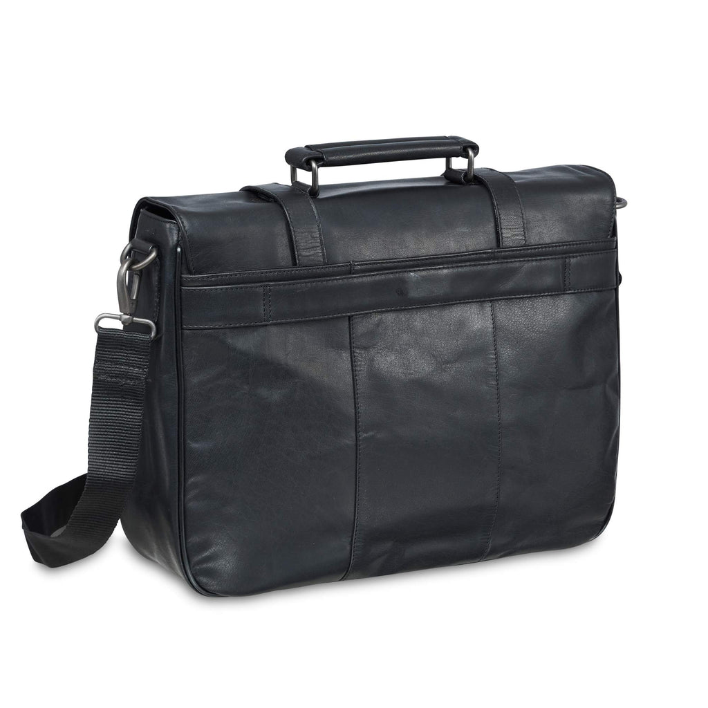 Mancini Porte-document à un compartiment pour portable 15" 99-5464 Noir | Cuir - Boutique du Cordonnier