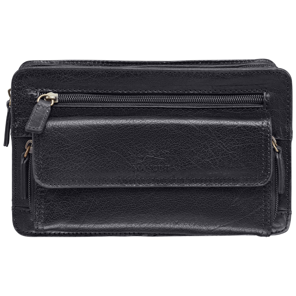 Mancini Sac unisex avec organisateur zippée 1410-09 | Cuir - Boutique du Cordonnier