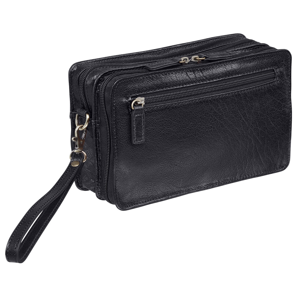 Mancini Sac unisex avec organisateur zippée 1410-09 | Cuir - Boutique du Cordonnier