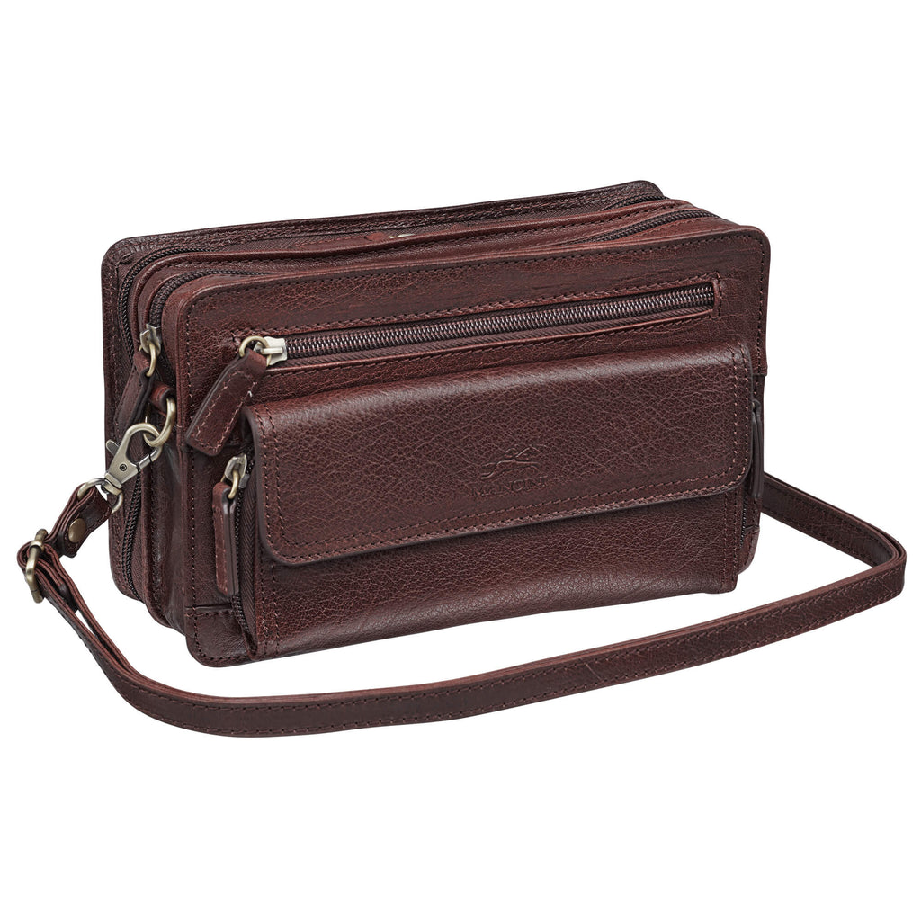 Mancini Sac unisex avec organisateur zippée 1410-09 | Cuir - Boutique du Cordonnier