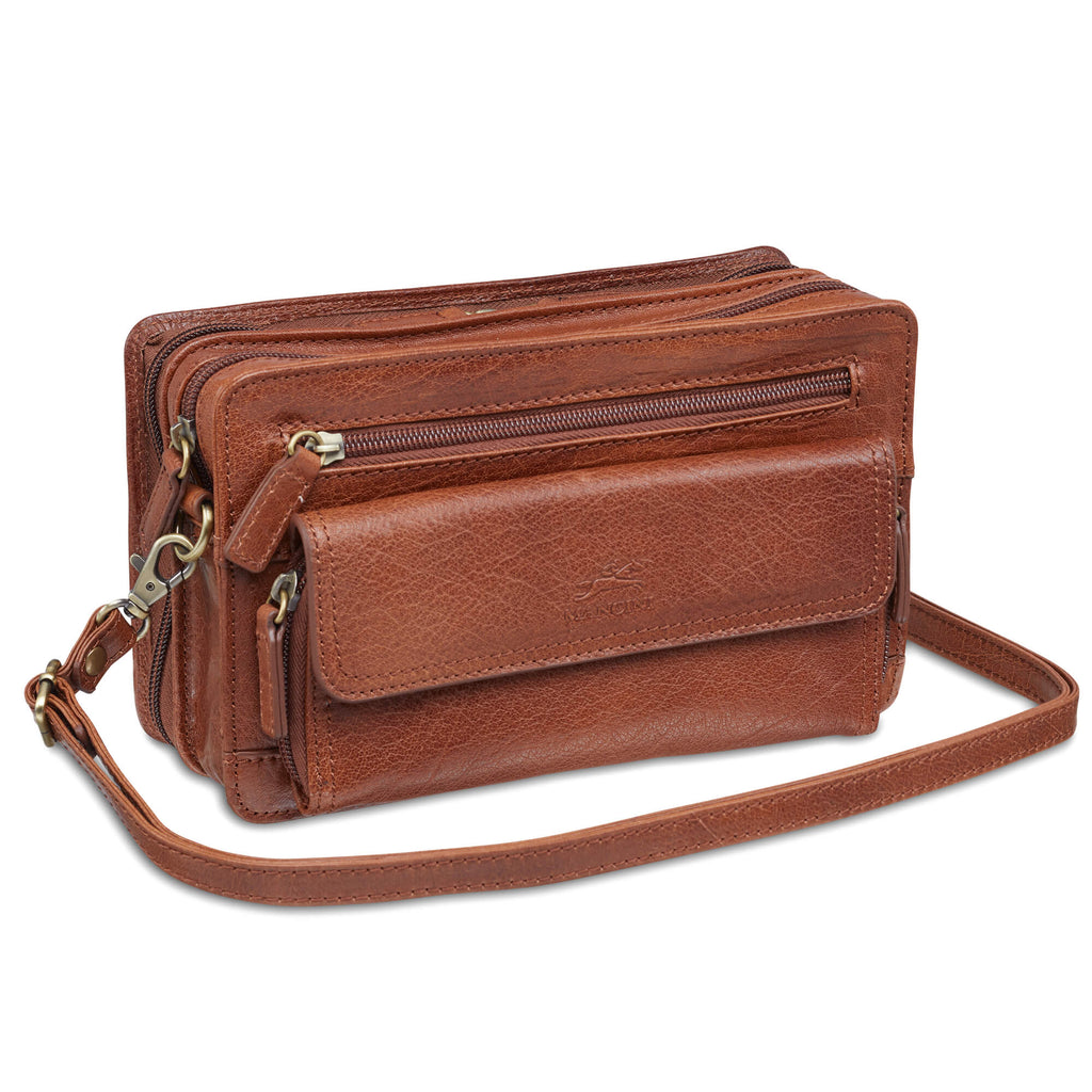 Mancini Sac unisex avec organisateur zippée 1410-09 | Cuir - Boutique du Cordonnier