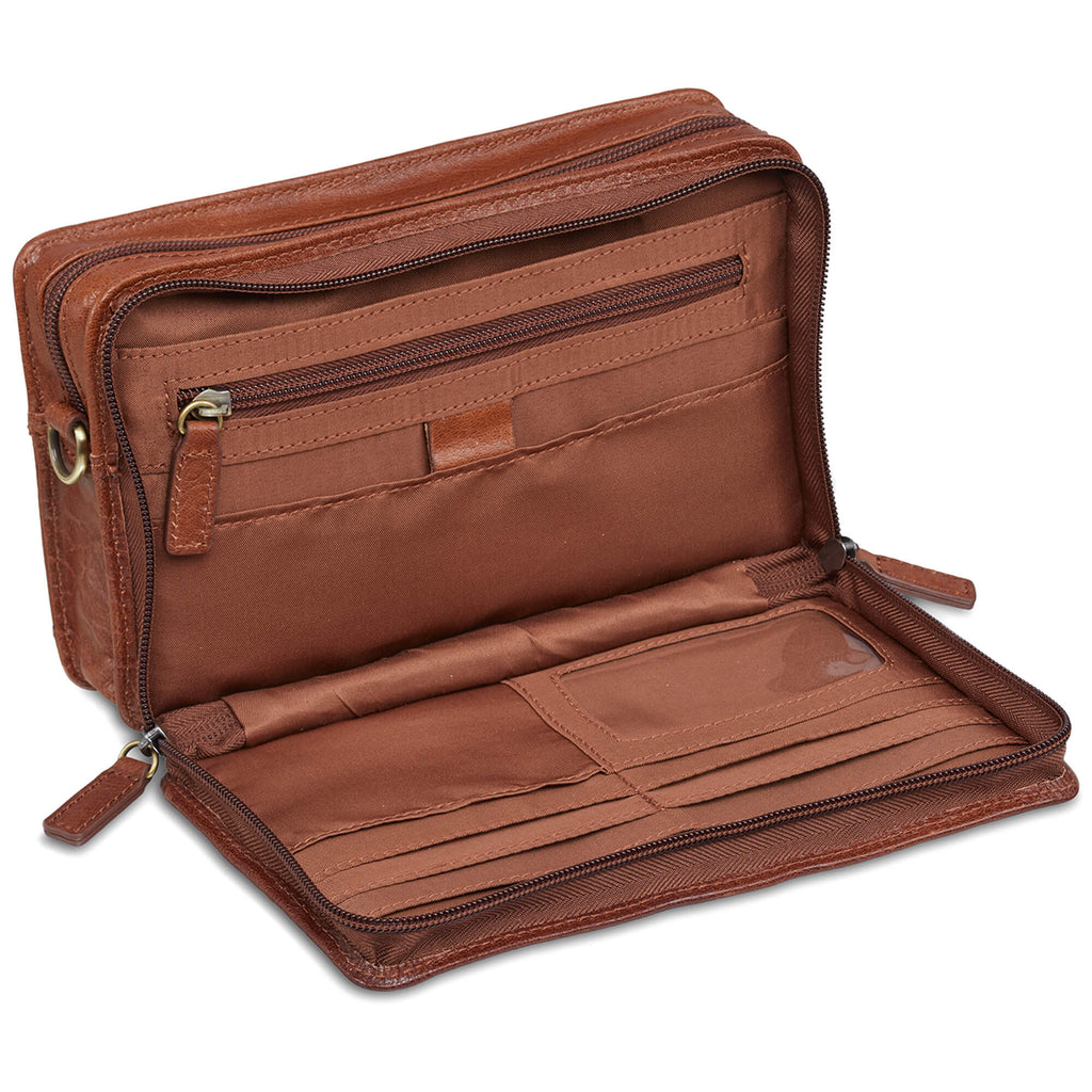 Mancini Sac unisex avec organisateur zippée 1410-09 | Cuir - Boutique du Cordonnier