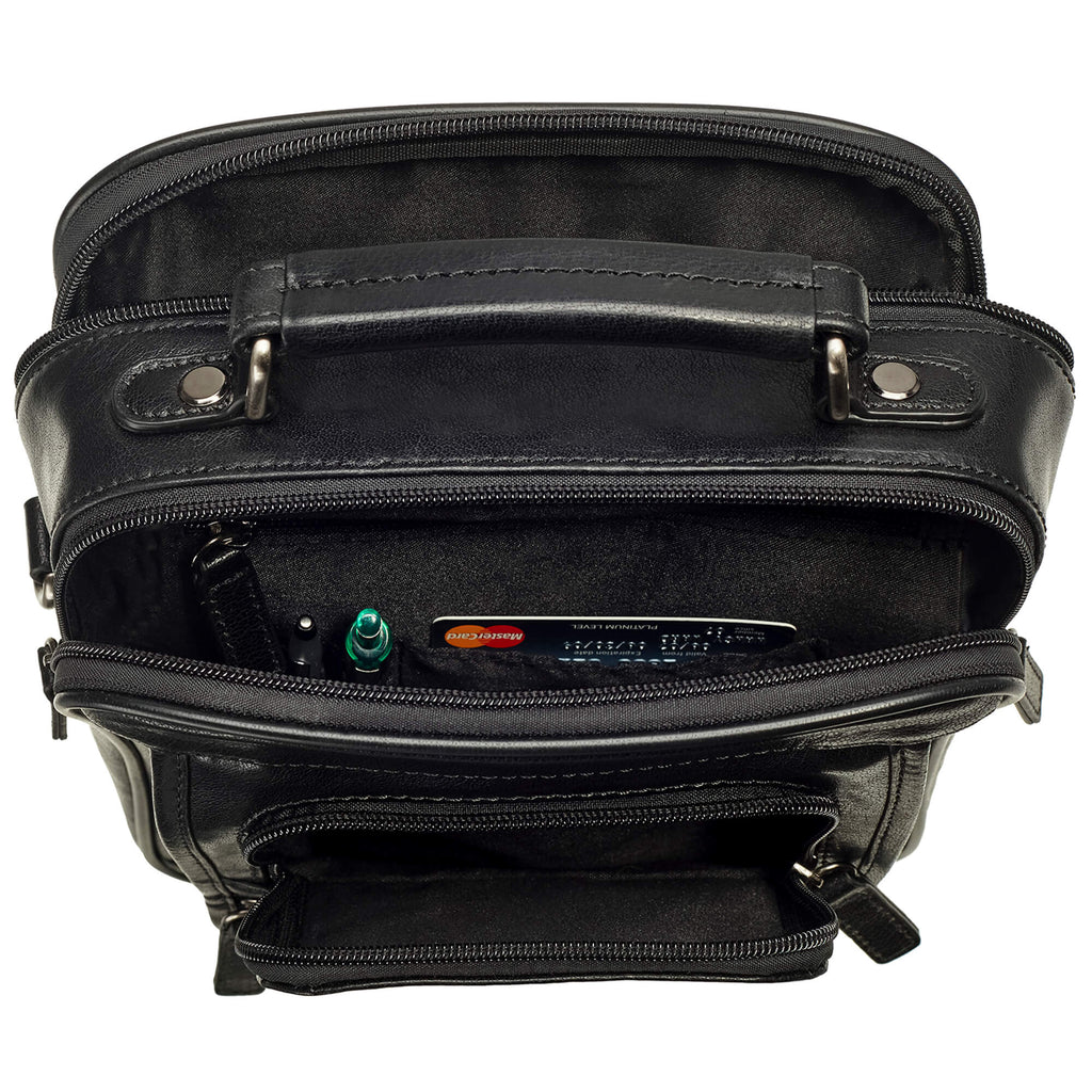 Mancini Sac Unisex à Deux Compartiments 1410-11 | Cuir - Boutique du Cordonnier