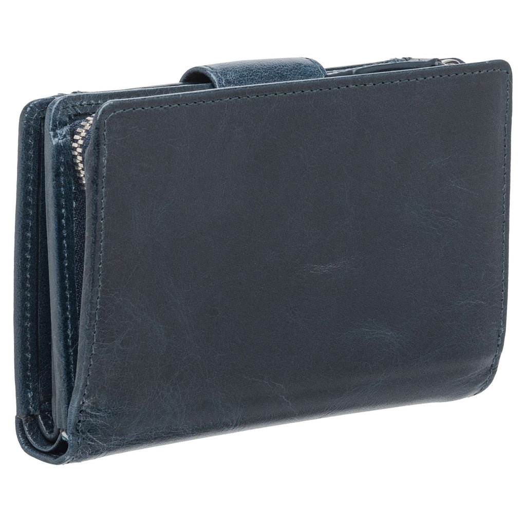 Mancini South beach portefeuille RFID moyen 6700283 Bleu | Cuir - Boutique du Cordonnier