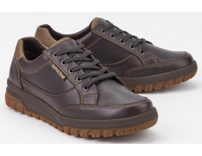 Mephisto PACO Dark Brown 8951 Chaussures Confortables à lacets pour hommes avec semelles amovibles - Boutique du Cordonnier