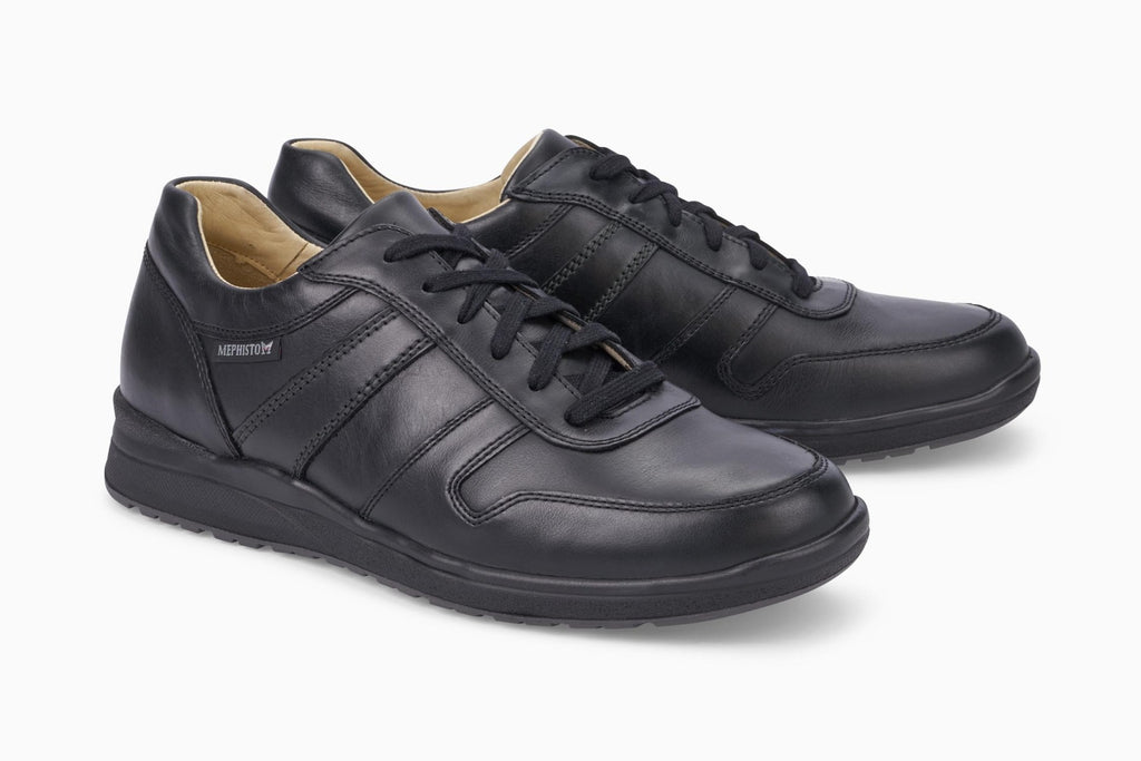 Mephisto VITO Black 6100 Chaussures Confortables à lacets pour hommes avec semelles amovibles - Boutique du Cordonnier