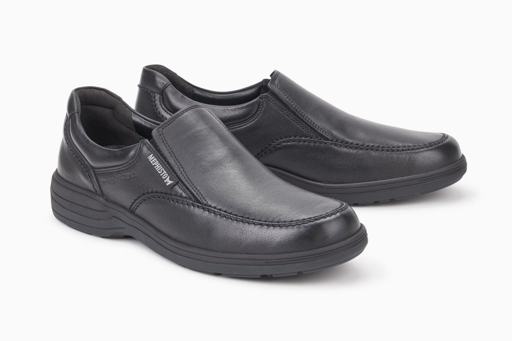 Mephisto DAVY Black Moccasin Confortables doublé cuir pour hommes avec semelles amovibles - Boutique du Cordonnier