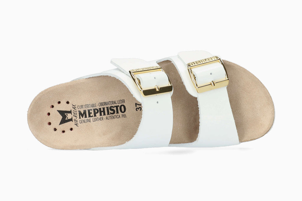 Mephisto HESTER Blanc Vernis 1130 Sandales pour femmes - Boutique du Cordonnier