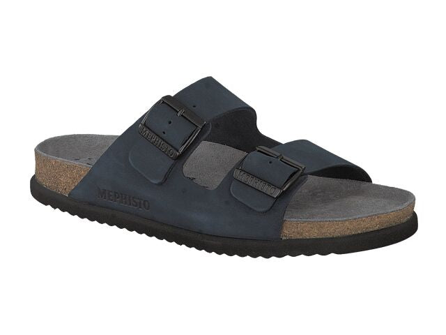 Mephisto NERIO Navy SANDALBUCK 6045 Sandale pour Homme Orthopédique Men Orthopedic Sandals - Boutique du Cordonnier