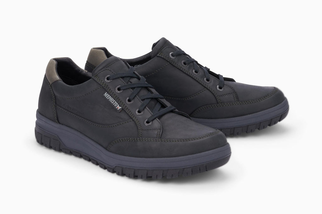 Mephisto PACO Black Grizzly 100-152 Chaussures Confortables à lacets pour hommes avec semelles amovibles - Boutique du Cordonnier