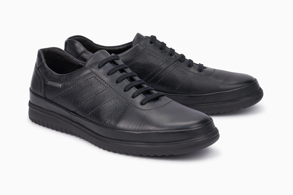 Mephisto TOMY Noir 6100 Chaussure ultra-léger pour hommes avec semelles amovibles - Boutique du Cordonnier