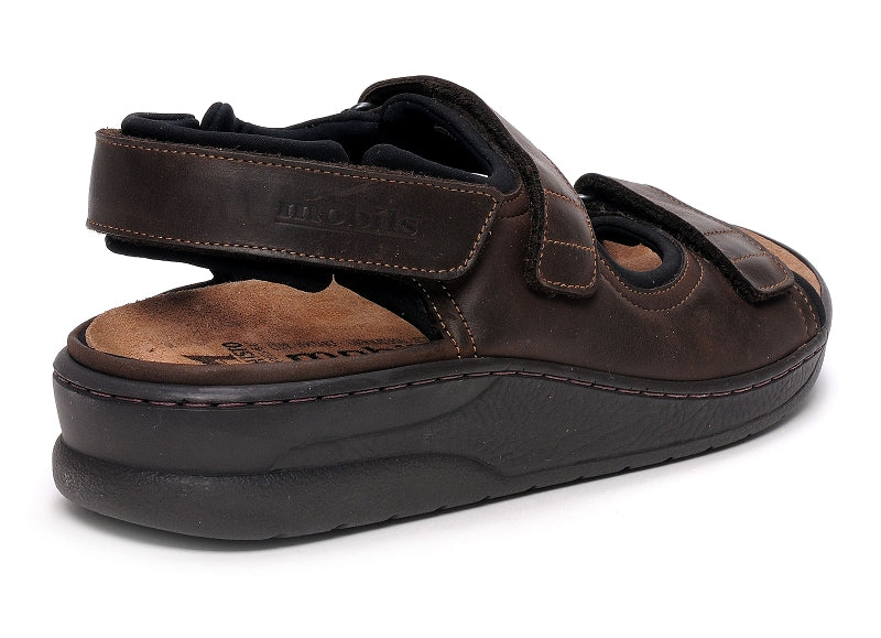 Mobils VALDEN 11951 Dark Brown by Mephisto Sandale Confortable pour hommes avec semelles amovibles Large - Boutique du Cordonnier