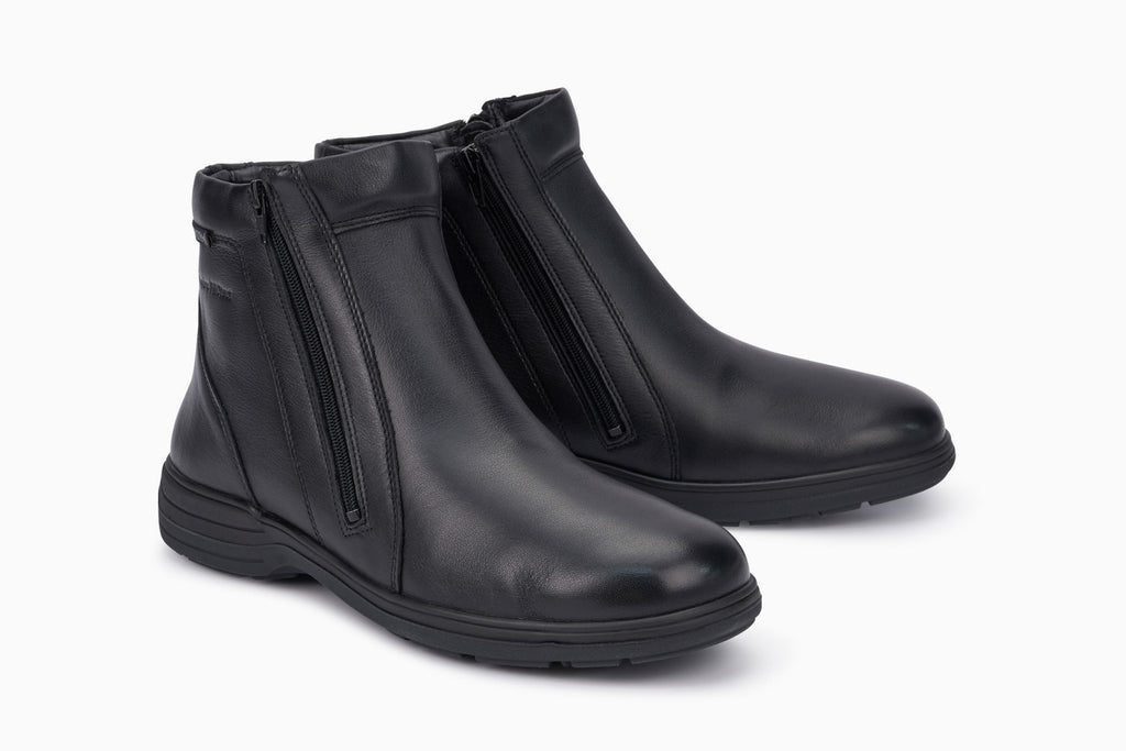 Mephisto DAN 2100 Noir Bottes fourré Confortables pour hommes avec semelles amovibles - Boutique du Cordonnier