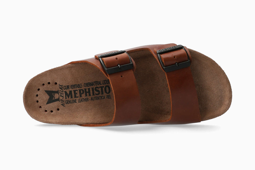 Mephisto NERIO Chestnut Cuir huilé 3478 Sandale pour Homme Orthopédique - Boutique du Cordonnier