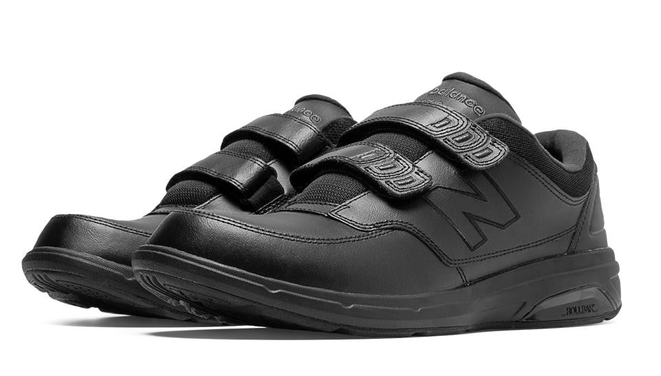 New Balance 813 MW813HBK Black Chaussures de Marche pour Hommes VELCRO avec Semelles Amovibles pour Orthèses Walking Men Shoe VELCRO Removable Footbed for Orthotics - Boutique du Cordonnier