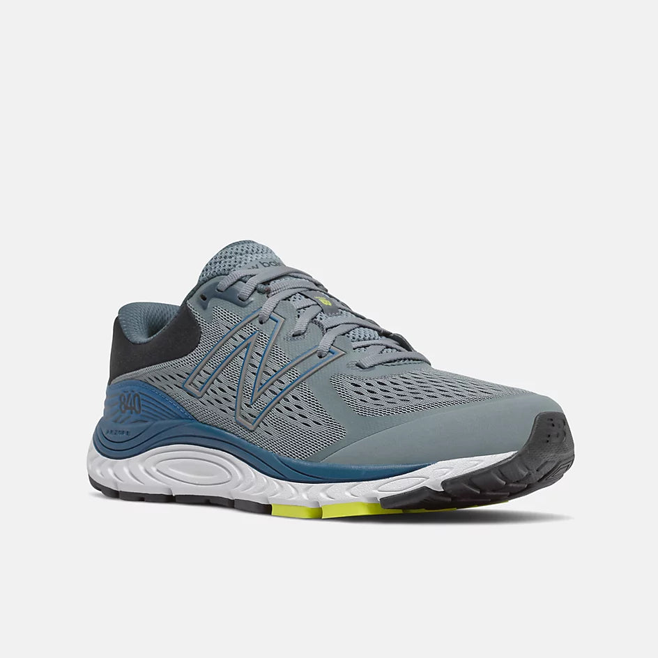 New Balance 840 M840LB5 Gris océan et bleu oxygène | Espadrilles de course pour hommes avec semelles amovibles - Boutique du Cordonnier