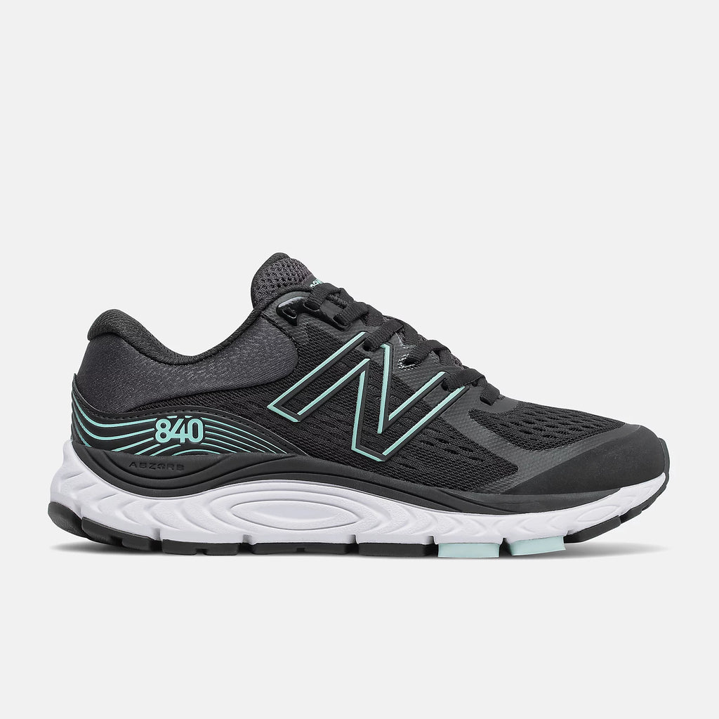 New Balance 840 W840BM5 Noir avec bleu orage | Espadrilles de course pour femmes avec semelles amovibles - Boutique du Cordonnier