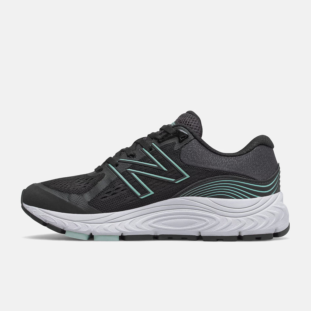 New Balance 840 W840BM5 Noir avec bleu orage | Espadrilles de course pour femmes avec semelles amovibles - Boutique du Cordonnier