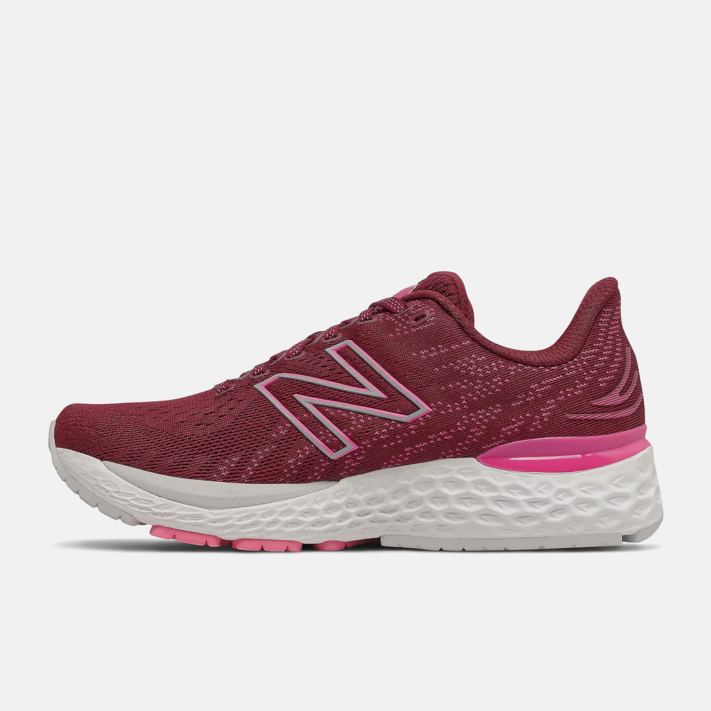 New Balance 880 W880R11 Garnet avec glo rose | Espadrilles de course pour femmes avec semelles amovibles - Boutique du Cordonnier