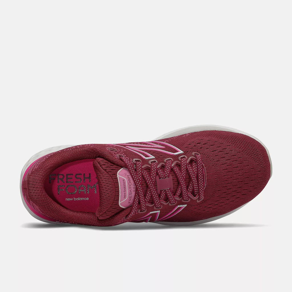 New Balance 880 W880R11 Garnet avec glo rose | Espadrilles de course pour femmes avec semelles amovibles - Boutique du Cordonnier