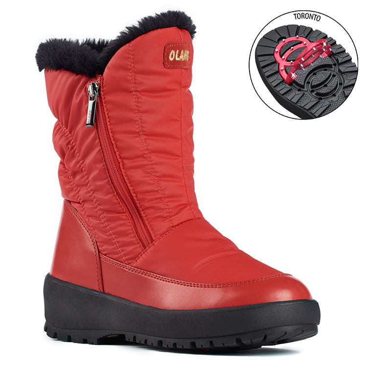 Olang MONICA ROSSO Botte avec crampon rabattable Femmes - Boutique du Cordonnier