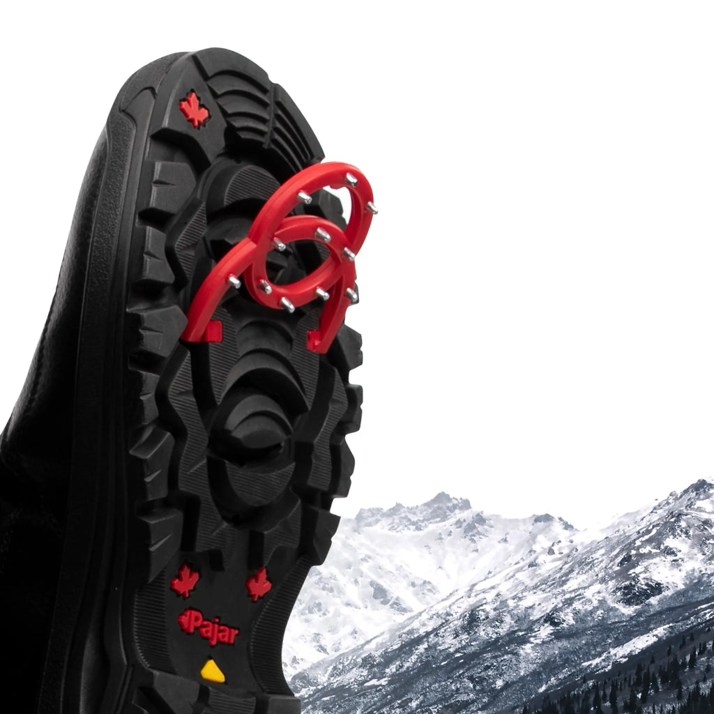 Pajar STRIKE S Noir | Bottes d'hiver pour hommes avec crampons Fabriquées au Canada - Boutique du Cordonnier