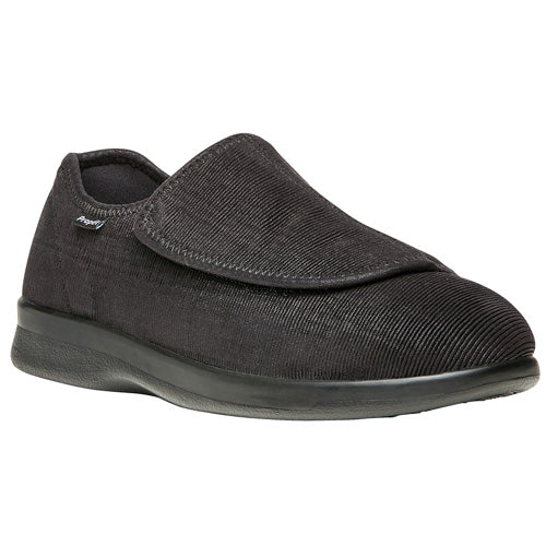 Propét CUSH N FOOT M0202 Corduroy Noir | Chaussures pour pieds sensibles avec semelles amovibles - Boutique du Cordonnier