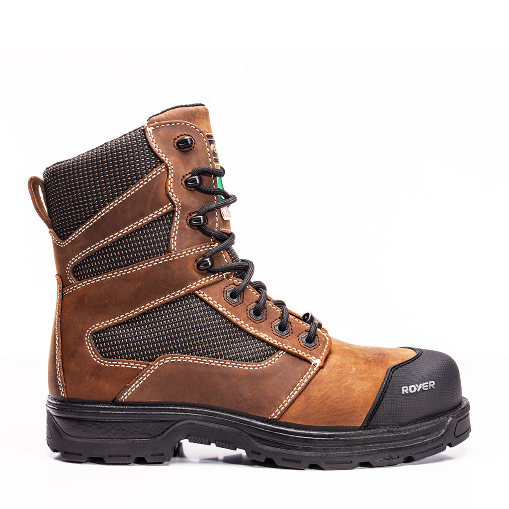 Royer 5720GT AGILITY Brun Botte de travail SANS MÉTAL Metal Free Safety Boots Assemblé au Canada - Boutique du Cordonnier
