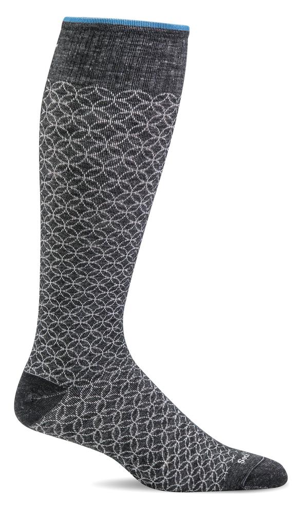 Sockwell SW100W Featherweight Fancy 901 Black2 Bas Thérapeutique pour Femmes Compression Graduée Modérée 15-20mmHg - Boutique du Cordonnier