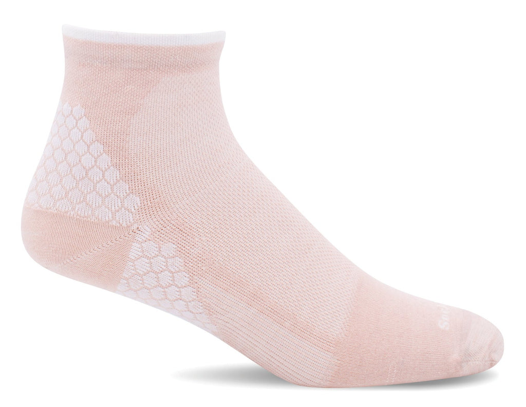 Sockwell SW76W Plantar Sport Quarter Rose Shimmer 522 | Bas pour Femmes Soulagement de la Fasciite Plantaire - Boutique du Cordonnier