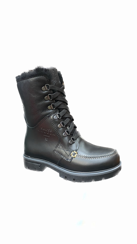 Saute-Mouton ALBY 2665 Noir | Bottes d'hiver pour femmes avec crampons Fait au Québec - Boutique du Cordonnier