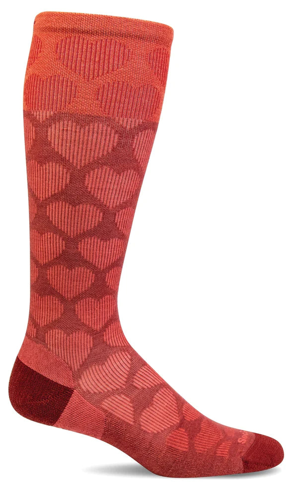 Sockwell Heart Throb SW108W Red Rock 525 | Compression Graduée Modérée 15-20mmHg - Boutique du Cordonnier