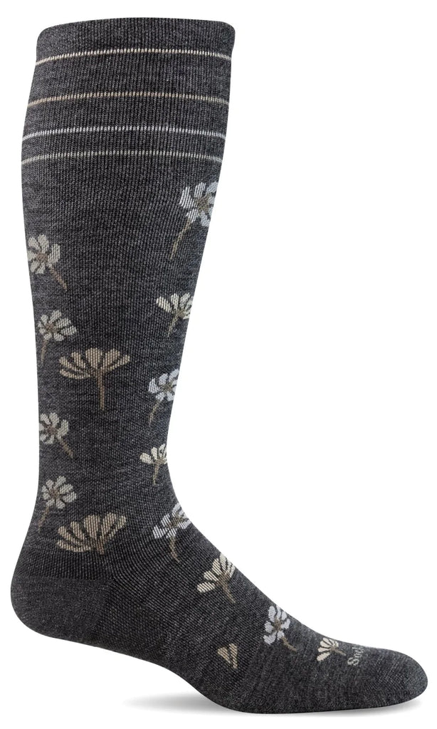 Sockwell Field Flower SW133W Charcoal 850 | Compression Graduée Modérée 15-20mmHg - Boutique du Cordonnier