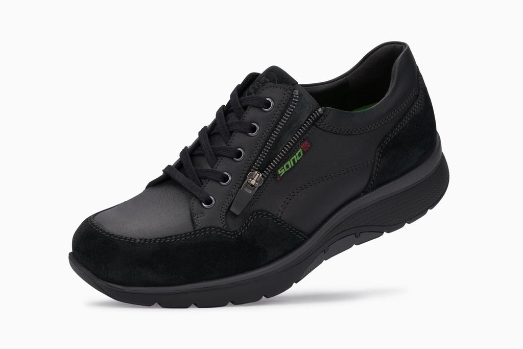 Sano ALEK Black Velours 9800/ Sandycalf 4800 par Mephisto Chaussures Confortables pour hommes avec semelles amovibles - Boutique du Cordonnier