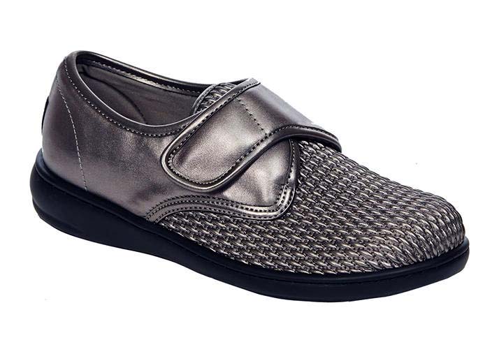 Biotime DACEY Pewter Chaussure pour Femme Semelle Amovible pour Orthèse - Boutique du Cordonnier