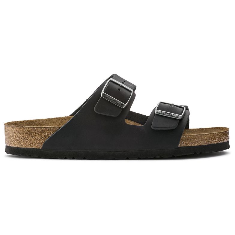 Birkenstock ARIZONA SOFT 752481 Cuir Huilé Noir - Boutique du Cordonnier