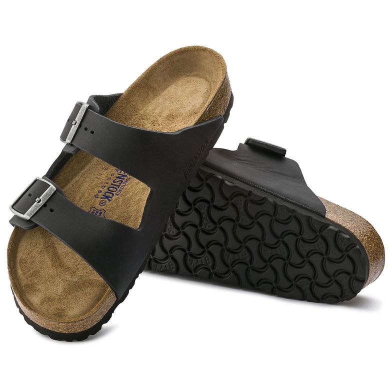 Birkenstock ARIZONA SOFT 752481 Cuir Huilé Noir - Boutique du Cordonnier