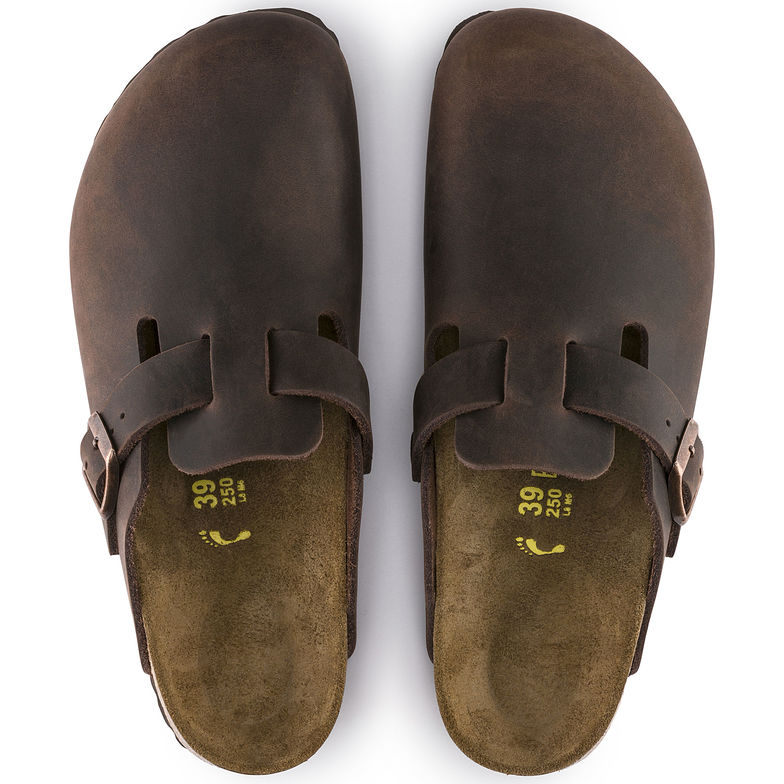 Birkenstock Boston 860131 Havana Oiled Leather Largeur Régulière - Boutique du Cordonnier