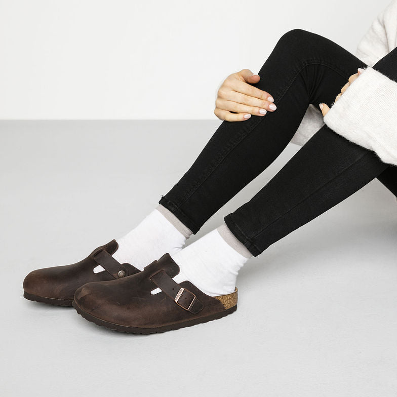 Birkenstock Boston 860131 Havana Oiled Leather in Laval – Boutique