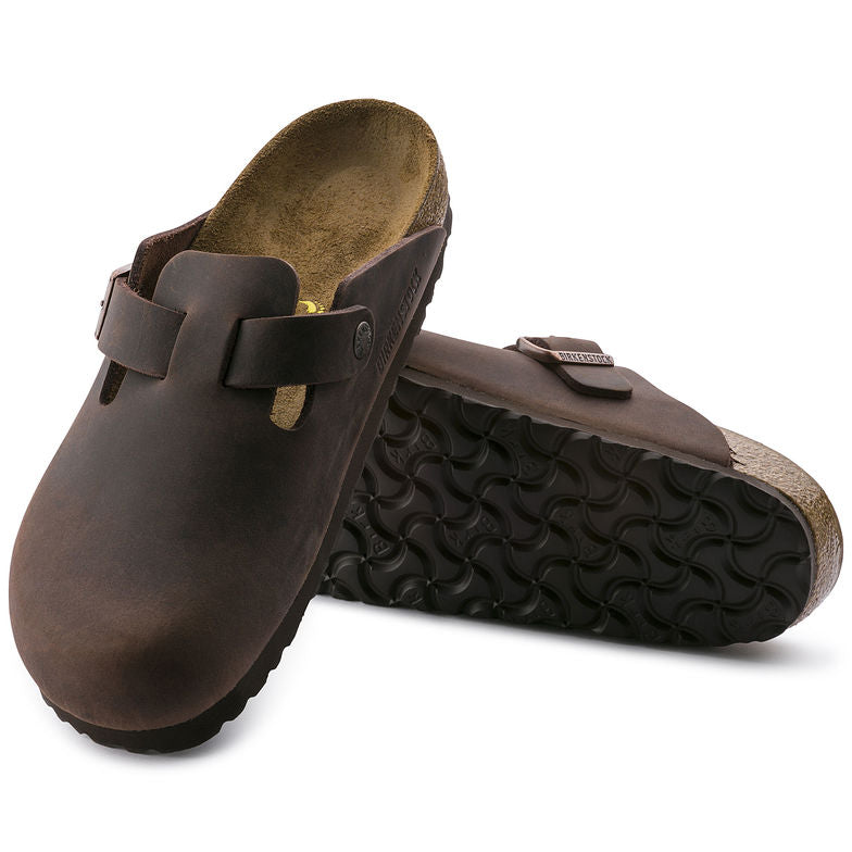 Birkenstock Boston 860131 Havana Oiled Leather Largeur Régulière - Boutique du Cordonnier