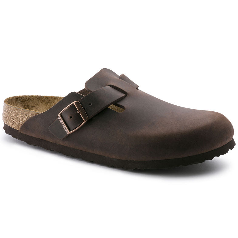 Birkenstock Boston 860131 Havana Oiled Leather Largeur Régulière - Boutique du Cordonnier