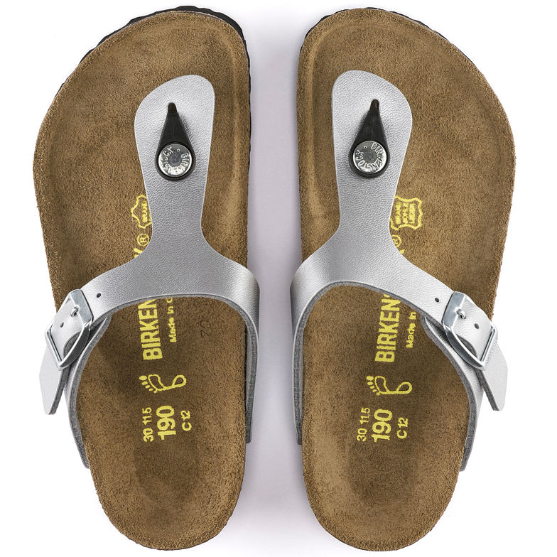 Birkenstock Gizeh Kids 846151 Silver Sandales pour ENFANTS largeur régulière - Boutique du Cordonnier